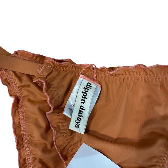 Dippin Daisys Lucca Cheeky Bikini Bottoms In Sienna Orange Size Small - Picture 5 of 7